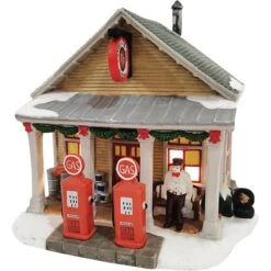 Carole Towne Lighted Gas Station For Christmas Village 9 Carole Towne Lighted Gas Station For Christmas Village -Northlight Paradise 43325170b L