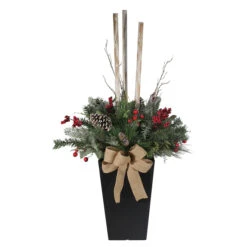 Holiday Living 50-in Pre-Lit Potted Christmas Plant With 25 LED Lights