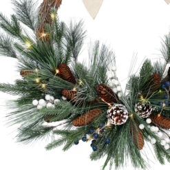 Holiday Living Christmas Wreath Pinecone LED 30-in -Northlight Paradise 43445239b L
