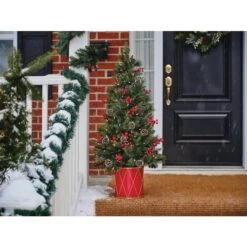 Holiday Living Christmas Tree Drum Base Pre-Lit LED 48-in 11 Holiday Living Christmas Tree Drum Base Pre-Lit LED 48-in -Northlight Paradise 43445240b L