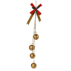 Holiday Living Decorative Metal And Jute Christmas Bell 32-in