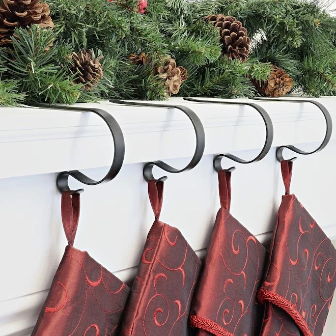 OIC Product Christmas Decoration Hanger - Black Steel - Pack Of 4 4 OIC Product Christmas Decoration Hanger - Black Steel - Pack Of 4 - Image 2