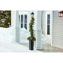 Holiday Living 7-ft Christmas Garland Lamp Post With 50 Warm White LED Lights