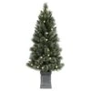 Holiday Living 4.5-ft Pre-Lit Artificial Potted Christmas Tree With 60 Warm White LED Lights -Northlight Paradise 50175117 L