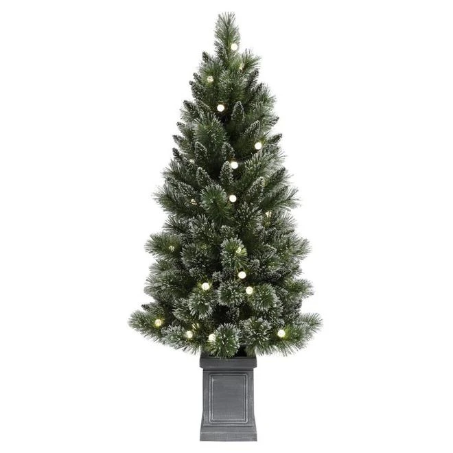 Holiday Living 4.5-ft Pre-Lit Artificial Potted Christmas Tree With 60 Warm White LED Lights 3 Holiday Living 4.5-ft Pre-Lit Artificial Potted Christmas Tree With 60 Warm White LED Lights