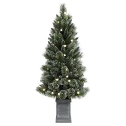 Holiday Living Christmas Tree Illuminated 242 Glittered LED 4.5-ft