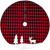 Holiday Living 48-in Christmas Tree Skirt With Check Buffalo And Winter Scenery Appliqué 2 Holiday Living 48-in Christmas Tree Skirt With Check Buffalo And Winter Scenery Appliqué -Northlight Paradise 50317374 L
