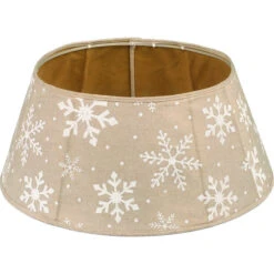 Holiday Living 26-in Christmas Tree Festive Tree Collar With White Snowflakes