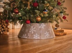 Holiday Living 26-in Christmas Tree Festive Tree Collar With White Snowflakes -Northlight Paradise 53345203b L