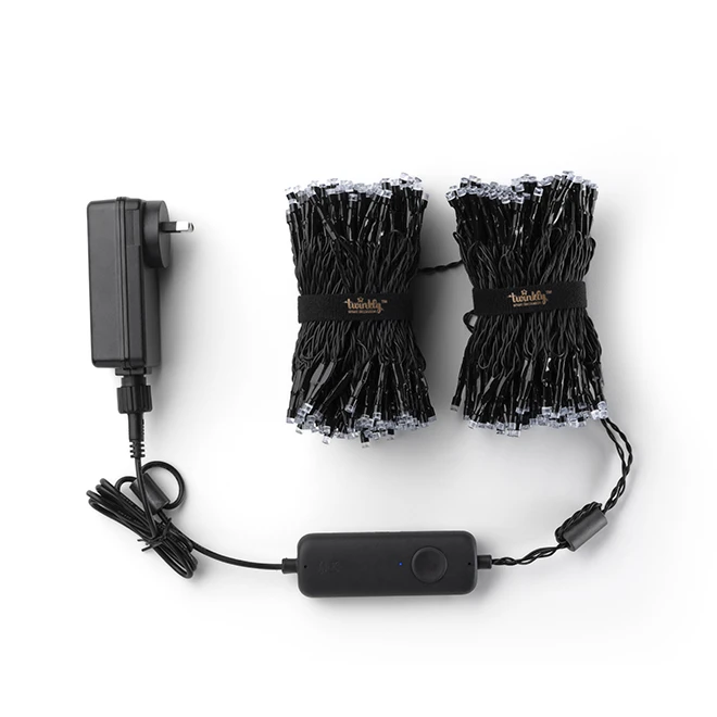 Twinkly 400-Light Multicolour Smart LED Christmas Lights 105-ft 3 Twinkly 400-Light Multicolour Smart LED Christmas Lights 105-ft