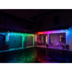 Twinkly 190-Light Multicolour Icicle Smart LED Christmas Lights -Northlight Paradise 66475003c L