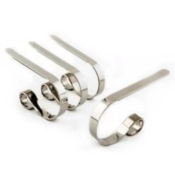 Christmas Stocking Steel Hanger - 4-Pack - Silver